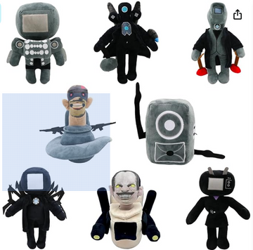 cioushi 12" Skibidi Toilet Plush, Titan Speakerman PlushiesToys for Fans and Friends Beautifully Plush Doll Collectible Gifts (8PCS)